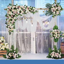 Flone flores artificiais falsas, móveis para cenário de casamento, gazebo, arranjo de flores artificiais 2024 - compre barato