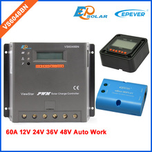 EPEVER-controlador solar de trabajo automático, cargador de 12v, 24v, 36v, 48v, suministro de fábrica VS6048BN 60A 60amp, caja wifi y medidor MT50 2024 - compra barato