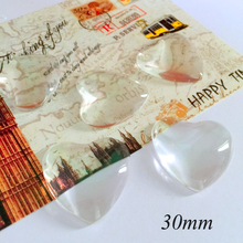 ZEROUP-cabujones de cristal transparente hechos a mano, 10 unidades/lote, 30mm, corazón con cúpula, accesorios de joyería 2024 - compra barato