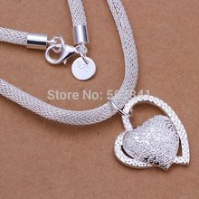 charms for women cute wedding silver color necklace jewelry silver jewelry fashion cute Heart pendant necklace TOPquality N270 2024 - buy cheap