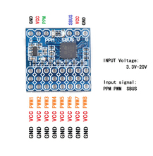 Módulo de conversión de señal SBUS 8CH PWM PPM, convertidor de voltaje de entrada 3,3-20V para Dron RC Airpanle 2024 - compra barato