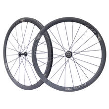 2017 FCFB   700C 23mm 38mm  depth Clincher Tubular Road Bike Carbon Wheels Fastace RA209  Hubs Carbon Bicycle Wheelset matt 3K 2024 - buy cheap