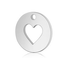 10pcs/Lot 316L Stainless Steel Charms Hearts kinds of Charms Pendants for Jewelry Making Bracelet DIY Handmade Accessories Gift 2024 - buy cheap