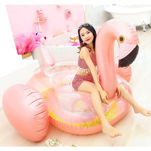 Гигантский надувной матрас для бассейна Rooxin с фламинго, плавательный круг для взрослых, Летняя Вечеринка, игрушки для бассейна 2024 - купить недорого