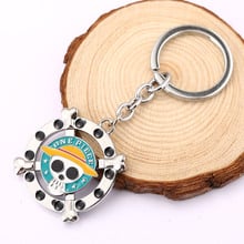 Fashion Jewelry Anime Cosplay One Piece Luffy Pendant  red hat key chain metal silver Keychain Key Ring for fans 6329 2024 - buy cheap