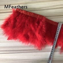 10 meters Fully Red Marabou Feather Boa Trim Height 15-20cm Turkey Feathers For Crafts RibbonParty Decoration Apperal Sewing dec 2024 - buy cheap