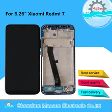 6.26 "testado m & sen para xiaomi redmi 7 tela lcd com moldura + digitador da tela de toque para xiaomi redmi 7 quadro exibição 2024 - compre barato