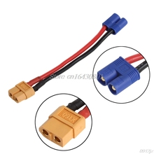 EC2 Banana Male Connector To XT60 Plug Wire Female Adapter for RC Lipo Battery C90A New Drop shipping 2024 - buy cheap