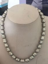 Impresionante collar de perlas barrocas de tahitiano gris plateado de 12-13mm, 18'' 2024 - compra barato
