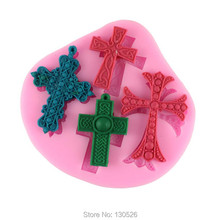 Silicone Mold Cross Shaped Fondant silicone Halloween Cross chocolate cake decorating Tools Sugar Craft baking cooking tools 2024 - buy cheap