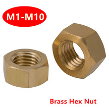 DIN934 Brass Hex Nuts M1 M1.2 M1.4 M1.6 M2 M2.5 M3 M4 M5 M6 M8 M10 brass Hexagonal nut screws nuts 2024 - buy cheap