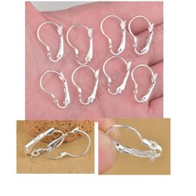 Retail Geniune 925 Sterling Silver Jewelry Handmade Findings Beading Earring Styles Dangle French Lever Ear Hoop Hooks 2024 - buy cheap