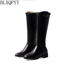 BLXQPYT New size 32-43 Women Knee -High Boots Autumn Winter wedding Shoes Pointed Toe high quality Woman riding boots 08-23 2024 - buy cheap