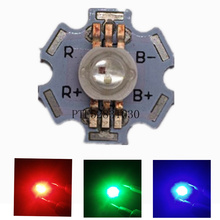 10pcs 3W RGB Color High Power LED Chip Light 6Pins 6pin with 20mm White Aluminum PCB for RGB LED Lamp 2024 - buy cheap