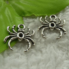 300 pieces antique silver spider charms 17x17mm #3972 2024 - buy cheap