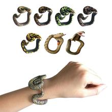 Pulsera de serpiente de Cobra de PVC, juguete de broma, suministros para fiesta, regalo de Halloween 2024 - compra barato