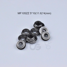 MF105ZZ 5*10 (11,6) * 4(mm) 10 piezas rodamiento de brida metal sello libre envío ABEC-5 acero cromado rodamientos en miniatura hardware 2024 - compra barato