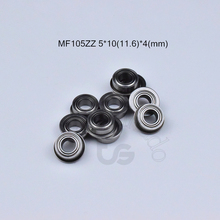 MF105ZZ 5*10(11.6)*4(mm) 10pieces Flange bearing metal sealed free shipping ABEC-5 chrome steel miniature bearings hardware 2024 - buy cheap