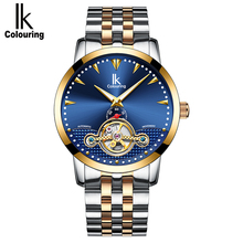 IK colouring Blue Ocean Tourbillon Automatic Mechanical Watches Stainless Steel Fashion Business Watches Top Brand Luxury Clock 2024 - buy cheap