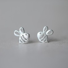 925 Sterling Silver Little Bee Stud Earrings For Women Casual Style Girl Earings Personality Jewelry 2024 - buy cheap