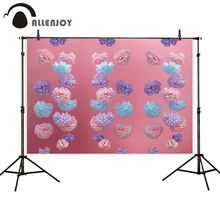 Allenjoy-fondo fotográfico de flores, telón de fondo de decoración de princesa rosa para sesión fotográfica, cartel de fotófono impreso 2024 - compra barato