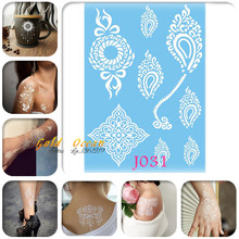 Tatuajes temporales de moda metalizado brillante GJ031 para boda, tótem de imitación indio extraíble, pasta de tatuaje de Henna blanca, maquillaje, 1 ud. 2024 - compra barato