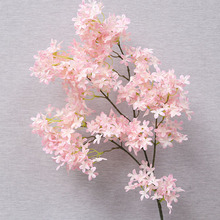 Большие искусственные цветы 90 см, вишня, слива, цветение персика, пластиковый длинный стебель, Шелковый цветок, ветка, искусственный цветок, свадебное украшение для дома 2024 - купить недорого