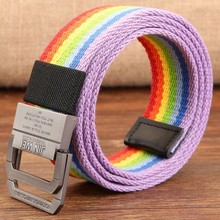 Belts For Men Long Casual Canvas Brand Outdoor Sports Military Tactical Double Buckle Strap Men's Jeans Luxury Waist Belt 3.8cm 2024 - buy cheap