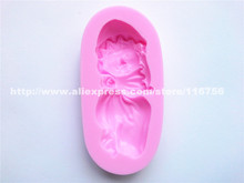 New! Free Shipping Little Girl Shaped Silicone Mold Cake Decoration Fondant Cake 3D Food Grade Silicone Mould 158 2024 - buy cheap