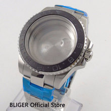 Capa de relógio inoxidável masculina 40mm, moldura de cerâmica preta, vidro de safira, adequada para movimentos 2836, capa para relógio 2024 - compre barato