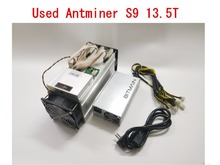 Used AntMiner S9 13.5T With Power Supply Bitcoin Miner Asic BTC BCH Miner Better Than WhatsMiner M3 M10 T9+ Ebit E9 Avalon 841 2024 - buy cheap