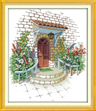 Flowers garden cross stitch kit landscape18ct 14ct 11ct count printed canvas stitching embroidery DIY handmade needlework 2024 - buy cheap