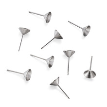 20pcs/lot Stainless Steel Post Ear Stud Components for 8mm Pointed Back Xilion Rivoli Rhinestone Earring Accessories Pin: 0.5mm 2024 - buy cheap