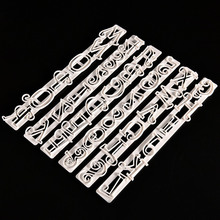 6pcs/set Note Letters Alphabets Fondant Molds Cutters Embosser Sugar craft Moulds Cake Dessert Decoration DIY Bakeware Tools 2024 - buy cheap