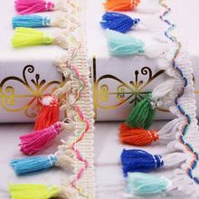 1yards/lot lace tassel Ribbon cotton tassels trimming fringes tassel lace for sewing bed clothes curtains DIY accessories Decor 2024 - buy cheap