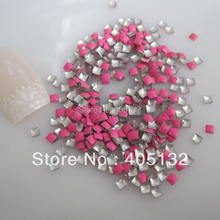 1 пакет OD-69-ярко-розовый Бесплатная доставка 3D 2x2 мм Неоновый ярко-розовый квадратный металлический гвоздик блестящее украшение для ногтей красивый внешний вид 2024 - купить недорого
