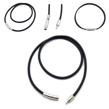 Sample Black Leather Necklace Long Rope Cord/String Pendant Necklaces Making+Bayonet Clasps Jewelry For Man And Women8C1074 2024 - buy cheap