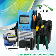 Kit de herramientas de fibra 10 en 1, pelacables para FTTH con cuchilla de fibra de FC-6S y medidor de Potencia Óptica, localizador Visual de 5km 2024 - compra barato