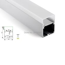 Conjunto de lâmpadas led de perfil de alumínio, lote com 10x, 1m, lâmpada pendente ou suspensa, 55x75 2024 - compre barato