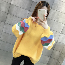 Ladies Knit Loose  Sweater Pullover Women Plus Size Pull Tops Long Rainbow Sleeve Fashion 2019 Ladies Oversize Sweater Jumper 2024 - buy cheap