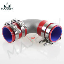RED silicone hose kit +76mm 3" Cast Aluminum 90 Degree Elbow Pipe Turbo Intercooler 2024 - buy cheap