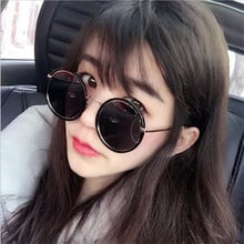 Women Men Sunglasses Round New Korean Fashion Colorful Retro  Sun Glasses Frame Metal AC Lens HD Polarized UV400 S044 2024 - buy cheap