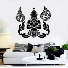 Hindu Mythical Character Yoga Meditation Art Deco Vinyl Wall Decal Yoga Studio Home Decor Wall Sticker YJ19 2024 - buy cheap