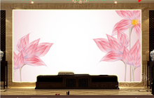Custom  papel DE parede floral, pink flower murals for the living room bedroom TV background wall waterproof embossed wallpaper 2024 - buy cheap