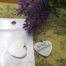 20pcs--"Great Grandad"stainless steel charms more style for choosing DIY Charms pendants for necklace 2024 - buy cheap