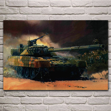 Póster militar en la pared para decoración del hogar y la sala de estar, Póster Artístico de vehículo de tanque T 80, KJ127 2024 - compra barato