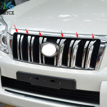 2012 6pcs ABS Chrome Grill Grille Added Cover Trim For toyota Land Cruiser Prado FJ150 FJ 150 2010 2011 2013 2024 - buy cheap