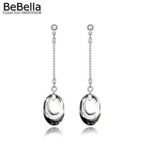 BeBella crystal long drop pendant earrings made with Swarovski Elements 2024 - buy cheap