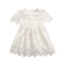 Summer Infant Baby Girls Lace Princess Sweet Short Sleeve Dress Lovely Cute Baby Kids Girls Elegant Dresses Summer Outfits Gift 2024 - buy cheap