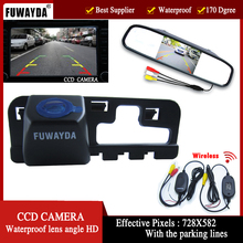 Камера заднего вида FUWAYDA Wrieless с функцией ночного видения, Автомобильная камера заднего вида HD с зеркальным монитором для Honda CCD 2006 2007 2008 2009 2024 - купить недорого